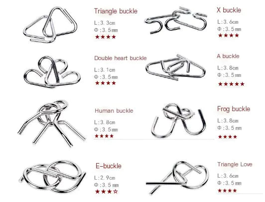 Intellectual Nine Ring Puzzle